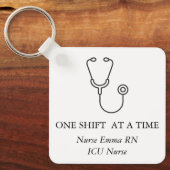 Blank in Style & Editable Nurse Sleutelhanger (Voorkant)