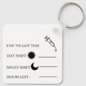 Blank in Style & Editable Nurse Sleutelhanger (Achterkant)
