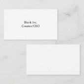 Blank Inc. Visitekaartje (Voorkant / Achterkant)
