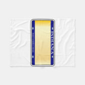 Blank Indiana State License Bord Fleece Deken (Voorkant (Horizontaal))