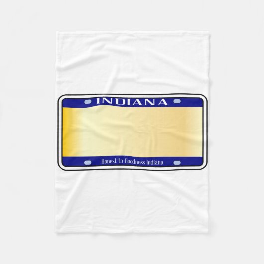 Blank Indiana State License Bord Fleece Deken (Voorkant)