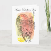 Blank Inside Edwardiaanse Valentijnskaart Kaart (Voorkant)