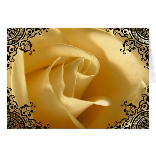 Blank Inside Yellow Rose Fancy zwart (Voorkant Horizontaal)