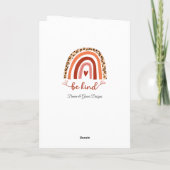 Blank Inspirerend Be Kind Boho Rainbow Cheetah Kaart (Achterkant)