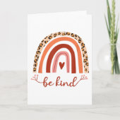 Blank Inspirerend Be Kind Boho Rainbow Cheetah Kaart (Voorkant)