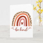 Blank Inspirerend Be Kind Boho Rainbow Cheetah Kaart (Gele Bloem)