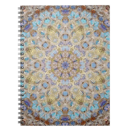 Blank Journal Blue en Gold Mandala Notitieboek (Voorkant)