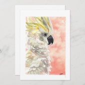 Blank - Kaketoe Waterverf Feestdagenkaart (Voorkant / Achterkant)