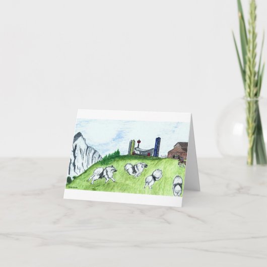 Blank Keeshond Notecards Kaart (Voorkant)