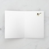 Blank kerstvierkant Bird Pointsettia Kaart (Binnen)