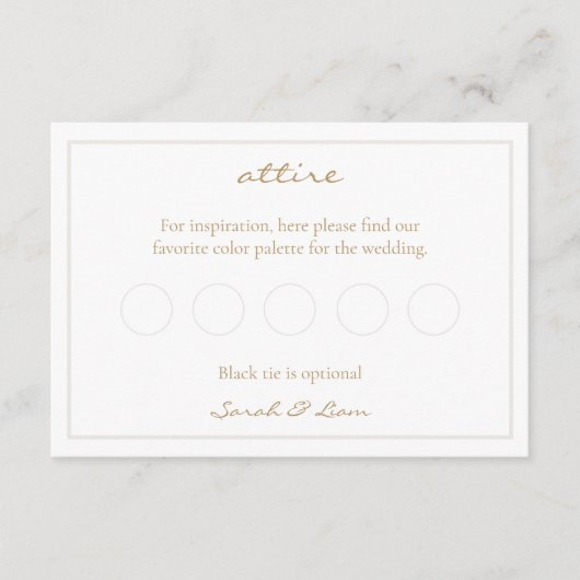 Blank Kleding Jurk Code Pastels Bruiloft RSVP Informatiekaartje (Voorkant)