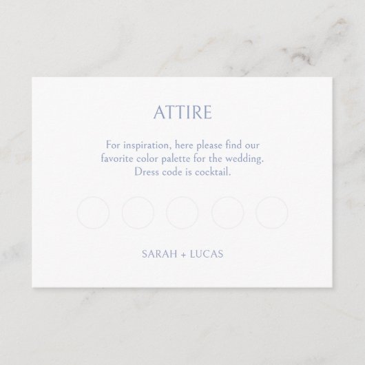 BLANK Kledingcode DIY Wedding RSVP Informatiekaartje (Voorkant)