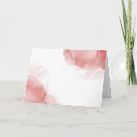 Blank Koraal Roos Zilver Abstract Programma (Achterkant)