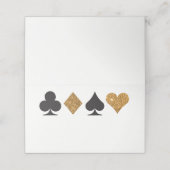 Blank Las Vegas Gold Faux Glitter Place Card Plaatskaartje (Buitenkant ongevouwen)