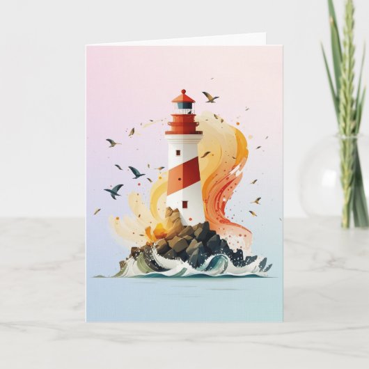 Blank Lighthouse Wenskaart Bedankkaart (Voorkant)