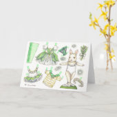 Blank Lily van de Valley Paper Doll Kaart (Gele Bloem)