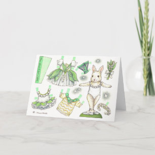 Blank Lily van de Valley Paper Doll Kaart