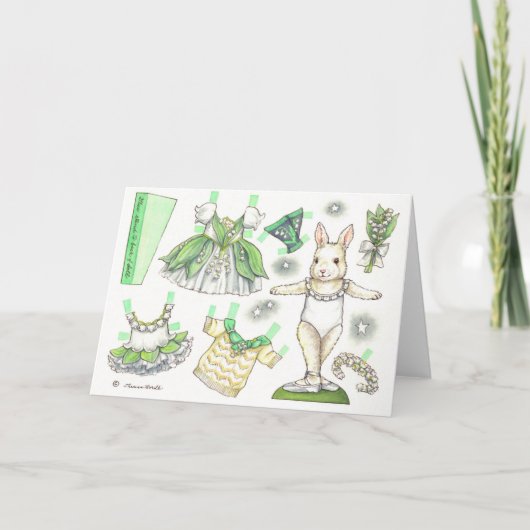 Blank Lily van de Valley Paper Doll Kaart (Voorkant)