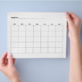 Blank Maandkalender Liggend 5 Weken 21,59 x 27,94  Flyer (Hand)