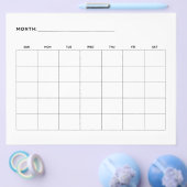Blank Maandkalender Liggend 5 Weken 21,59 x 27,94  Flyer (Enkel)