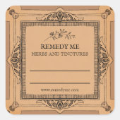 Blank medicinale kruidenremedie Tinctuur Labels (Voorkant)