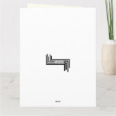 Blank Meertalige Diamanten Ring Typografie Kaart (Achterkant)