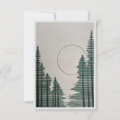 Blank met bos en maan bedankkaart (Voorkant)