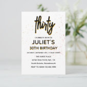 Blank minimalist dertig moderne 30e verjaardag kaart (Staand voorkant)