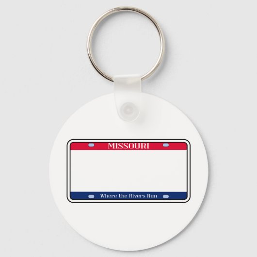 Blank Missouri License Bord Sleutelhanger (Voorkant)