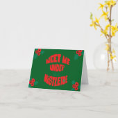 Blank Mistletoe Christmas Kaart (Gele Bloem)