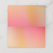 Blank Modern Sunset Ombre Wedding Naam Plaatskaartje (Buitenkant ongevouwen)