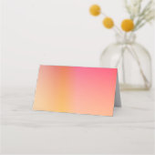 Blank Modern Sunset Ombre Wedding Naam Plaatskaartje (Achterkant)