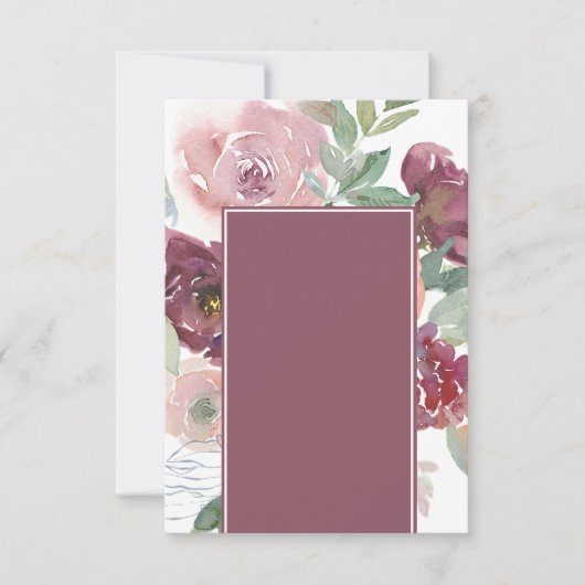 Blank mooi roze en maffiahuwelijk kaart (Voorkant)