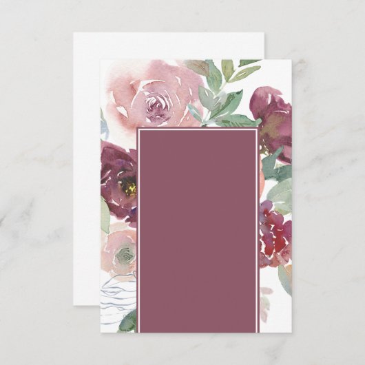 Blank mooi roze en maffiahuwelijk kaart (Voorkant / Achterkant)