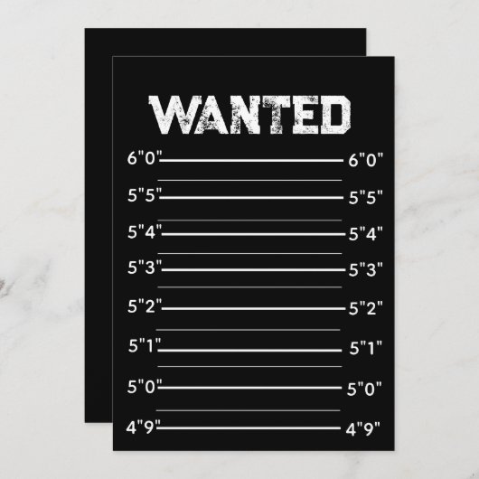 Blank Mugshot-Sjabloon Kaart (Voorkant / Achterkant)