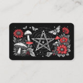 Blank Mushroom Pentacle Oracle Kaarten Visitekaartje (Voorkant)