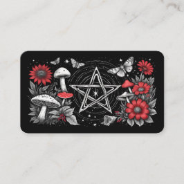 Blank Mushroom Pentacle Oracle Kaarten Visitekaartje