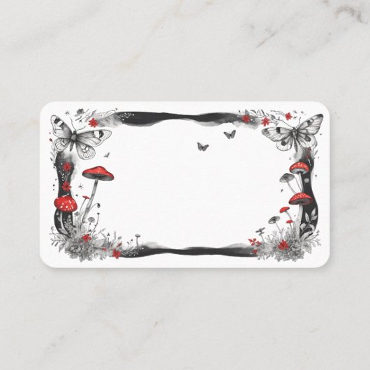 Blank Mushroom Pentacle Oracle Kaarten Visitekaartje (Achterkant)