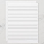 Blank Music Manuscript Paper (Personeelspapier) Briefhoofd (Voorkant / Achterkant)