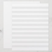 Blank Music Manuscript Paper (Personeelspapier) Briefhoofd (Voorkant / Achterkant)