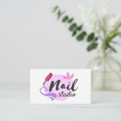 Blank Nagelstudio Visitekaartje (Staand voorkant)