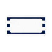 Blank nautische bruiloft marine strepen etiket (Voorkant)