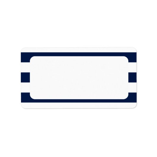 Blank nautische bruiloft marine strepen etiket (Voorkant)