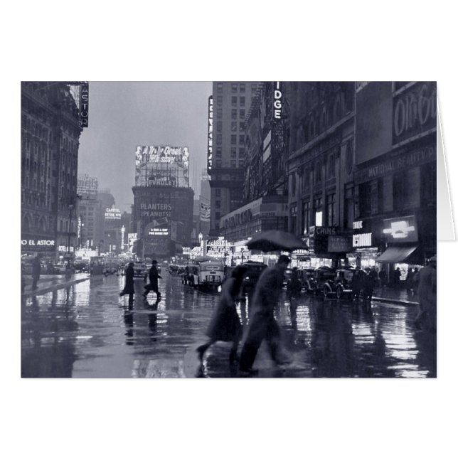 Blank:  New York op een regenachtige nacht (Voorkant Horizontaal)