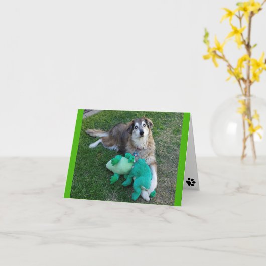 Blank Note Kaart met kikkers (Gele Bloem)