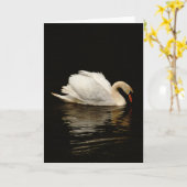 Blank Note Kaart met Mooie Zwaan (Gele Bloem)