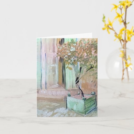 Blank Notecard van Gogh schilderen Kaart (Gele Bloem)