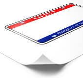 Blank Ohio License Plate Foto Afdruk (Hoek)