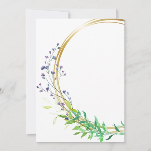 Blank ontwerp met blauwe bloemen kaart (Voorkant)