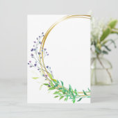 Blank ontwerp met blauwe bloemen kaart (Staand voorkant)